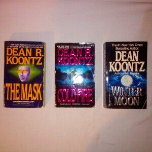 (3) Dean Koontz Paperback Books:  The Mask, Cold Fire & Winter Moon